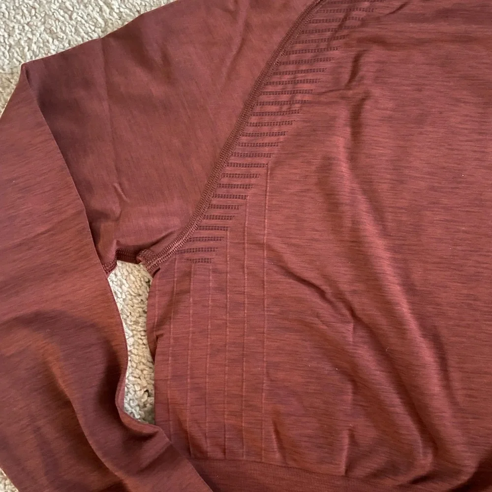 Alphalete Women's Amplify Long Sleeve Crop Top - Copper NWT - Picture 6 of 7